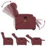 Sillón reclinable de masaje de pie cuero artificial rojo tinto de , Sillones - Ref: Foro24-3205275, Precio: 293,24 €, Descuen...
