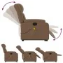 Silla de masaje reclinable de pie de tela marrón de , Sillones - Ref: Foro24-3205332, Precio: 321,06 €, Descuento: %