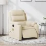 Sillón reclinable de masaje eléctrico tela color crema de , Sillones - Ref: Foro24-3204977, Precio: 307,42 €, Descuento: %