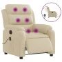 Cream fabric electric massage recliner by , Armchairs - Ref: Foro24-3204977, Price: 307,51 €, Discount: %