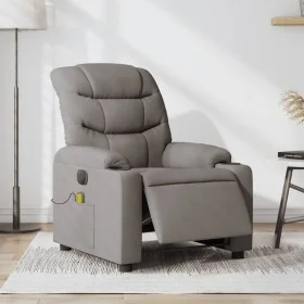 Electric massage recliner taupe gray fabric by , Armchairs - Ref: Foro24-3206643, Price: 291,57 €, Discount: %