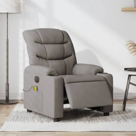 Electric massage recliner taupe gray fabric by , Armchairs - Ref: Foro24-3206643, Price: 285,97 €, Discount: %