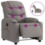 Electric massage recliner taupe gray fabric by , Armchairs - Ref: Foro24-3206643, Price: 285,75 €, Discount: %