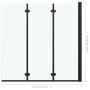 Mampara de ducha plegable 3 paneles ESG 130x138 cm negro