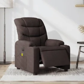Sillón reclinable de masaje eléctrico tela marrón oscuro de , Sillones - Ref: Foro24-3206641, Precio: 313,56 €, Descuento: %