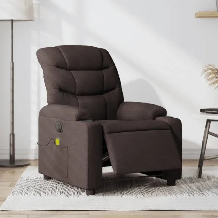 Sillón reclinable de masaje eléctrico tela marrón oscuro de , Sillones - Ref: Foro24-3206641, Precio: 313,56 €, Descuento: %