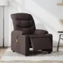 Sillón reclinable de masaje eléctrico tela marrón oscuro de , Sillones - Ref: Foro24-3206641, Precio: 313,56 €, Descuento: %