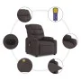 Sillón reclinable de masaje eléctrico tela marrón oscuro de , Sillones - Ref: Foro24-3206641, Precio: 313,56 €, Descuento: %