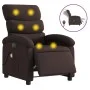 Dark Brown Fabric Electric Massage Recliner by , Armchairs - Ref: Foro24-3203971, Price: 280,80 €, Discount: %