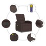Elektrischer Massagesessel aus dunkelbraunem Stoff von , Sessel - Ref: Foro24-3203971, Preis: 280,74 €, Rabatt: %