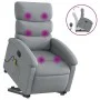 Sillón de masaje reclinable de pie de tela gris claro de , Sillones - Ref: Foro24-3203990, Precio: 288,04 €, Descuento: %
