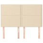 Cabeceros 4 unidades tela color crema 72x5x78/88 cm