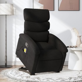 Black Fabric Liftable Massage Recliner by , Armchairs - Ref: Foro24-3203992, Price: 268,74 €, Discount: %