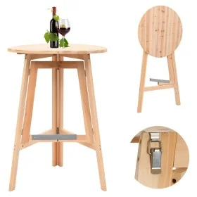Fir wood folding bar table 78 cm by vidaXL, Folding tables - Ref: Foro24-45532, Price: 141,47 €, Discount: %