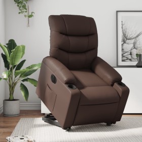 Brown Faux Leather Power Lift Recliner by , Armchairs - Ref: Foro24-3206615, Price: 325,22 €, Discount: %