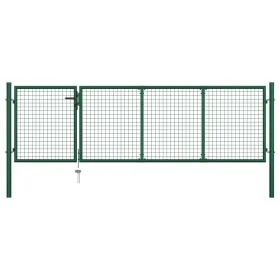 Grünes Gartentor aus Stahl 350x100 cm von vidaXL, Gartentore - Ref: Foro24-144305, Preis: 395,45 €, Rabatt: %