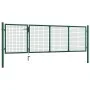 Green steel garden gate 350x100 cm by vidaXL, garden gates - Ref: Foro24-144305, Price: 405,04 €, Discount: %