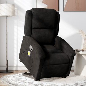 Black Velvet Liftable Massage Recliner by , Armchairs - Ref: Foro24-3204317, Price: 286,47 €, Discount: %
