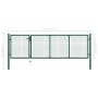 Grünes Gartentor aus Stahl 350x100 cm von vidaXL, Gartentore - Ref: Foro24-144305, Preis: 405,25 €, Rabatt: %
