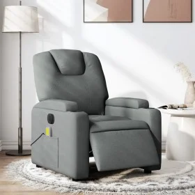 Sillón reclinable de masaje eléctrico tela gris oscuro de , Sillones - Ref: Foro24-3204357, Precio: 271,74 €, Descuento: %