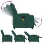 Sillón reclinable de masaje eléctrico tela verde oscuro de , Sillones - Ref: Foro24-3204362, Precio: 258,65 €, Descuento: %