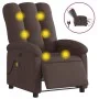 Electric Massage Recliner Dark Brown Fabric by , Armchairs - Ref: Foro24-3204085, Price: 276,82 €, Discount: %
