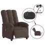 Sillón reclinable de masaje eléctrico tela marrón oscuro de , Sillones - Ref: Foro24-3204085, Precio: 282,18 €, Descuento: %