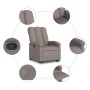 Liftable recliner taupe gray fabric by , Armchairs - Ref: Foro24-3204100, Price: 254,55 €, Discount: %