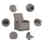 Liftable recliner taupe gray fabric by , Armchairs - Ref: Foro24-3204100, Price: 273,98 €, Discount: %