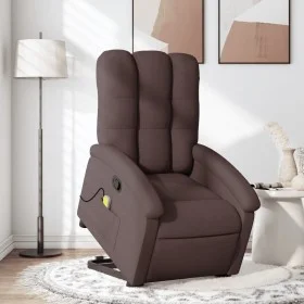 Silla de masaje reclinable de pie de tela marrón oscuro de , Sillones - Ref: Foro24-3204109, Precio: 318,12 €, Descuento: %