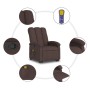Liegender Fußmassagesessel aus dunkelbraunem Stoff von , Sessel - Ref: Foro24-3204109, Preis: 296,56 €, Rabatt: %
