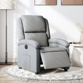 Electric recliner light gray fabric by , Armchairs - Ref: Foro24-3204140, Price: 275,17 €, Discount: %
