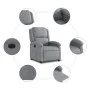 Electric recliner light gray fabric by , Armchairs - Ref: Foro24-3204140, Price: 265,01 €, Discount: %