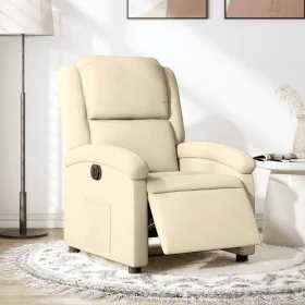 Sillón reclinable eléctrico de tela crema de , Sillones - Ref: Foro24-3204149, Precio: 246,10 €, Descuento: %
