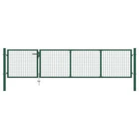 Grünes Gartentor aus Stahl, 350 x 75 cm von vidaXL, Gartentore - Ref: Foro24-144304, Preis: 261,82 €, Rabatt: %