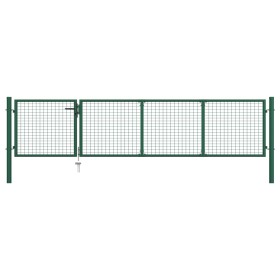 Grünes Gartentor aus Stahl, 350 x 75 cm von vidaXL, Gartentore - Ref: Foro24-144304, Preis: 267,40 €, Rabatt: %