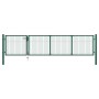 Puerta de jardín de acero verde 350x75 cm de vidaXL, Puertas de jardín - Ref: Foro24-144304, Precio: 267,40 €, Descuento: %
