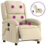Cream fabric electric massage recliner by , Armchairs - Ref: Foro24-3204161, Price: 266,13 €, Discount: %