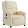 Cream fabric electric massage recliner by , Armchairs - Ref: Foro24-3204161, Price: 266,13 €, Discount: %