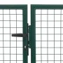 Puerta de jardín de acero verde 350x75 cm de vidaXL, Puertas de jardín - Ref: Foro24-144304, Precio: 261,80 €, Descuento: %