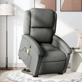 Silla de masaje reclinable de pie de tela gris oscuro de , Sillones - Ref: Foro24-3204177, Precio: 290,73 €, Descuento: %