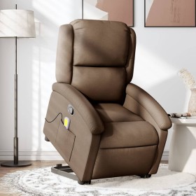 Brown Fabric Foot Recliner Massage Chair by , Armchairs - Ref: Foro24-3204180, Price: 310,15 €, Discount: %