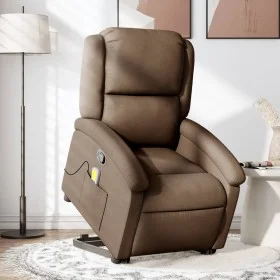 Silla de masaje reclinable de pie de tela marrón de , Sillones - Ref: Foro24-3204180, Precio: 329,28 €, Descuento: %