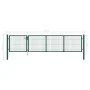 Puerta de jardín de acero verde 350x75 cm de vidaXL, Puertas de jardín - Ref: Foro24-144304, Precio: 261,80 €, Descuento: %