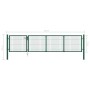 Puerta de jardín de acero verde 350x75 cm de vidaXL, Puertas de jardín - Ref: Foro24-144304, Precio: 267,40 €, Descuento: %