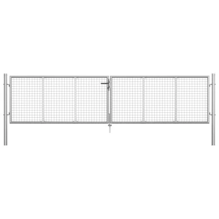 Gartentor aus verzinktem Stahl silber 415x125 cm von vidaXL, Gartentore - Ref: Foro24-144298, Preis: 347,15 €, Rabatt: %