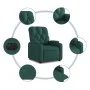 Sillón reclinable eléctrico tela verde oscuro de , Sillones - Ref: Foro24-3204692, Precio: 249,24 €, Descuento: %