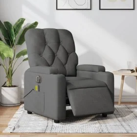 Electric massage recliner dark gray fabric by , Armchairs - Ref: Foro24-3204699, Price: 314,45 €, Discount: %