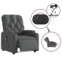Sillón reclinable de masaje eléctrico tela gris oscuro de , Sillones - Ref: Foro24-3204699, Precio: 314,45 €, Descuento: %