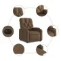 Sillón reclinable eléctrico de tela marrón de , Sillones - Ref: Foro24-3204690, Precio: 259,18 €, Descuento: %